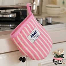 오이코스 테리 타월 주방장갑(1P) 국산 패브릭 부드러운촉감 키친글러브, 핑크, 1개
