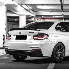 BMW 2 시리즈 F22 F23 M2 F87 M4 카본 파이버 리어 스포일러 14-20 호환, 리얼 카본 fiber