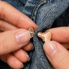 바로상점 바지 밑단 클립 기장 바지단 줄이기 단추, 10개, 골드