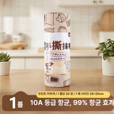 주방용 두꺼운 거레 흡수력 좋은 손수건 세척용 천, 체험팩 10A 1롤 25x25 수건 두께, 1개