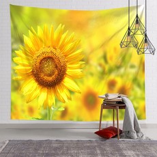 SKANDSALO 페브릭포스터 해바라기 가리개커튼 태피스트리, 5