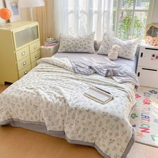 YYT 고급 사계절 차렵이불 심플 소프트 극세사 이불