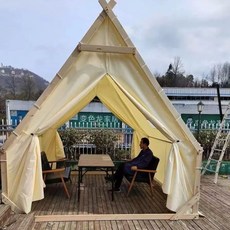 캐노피 텐트 글램핑 카페 레이어 바베큐존 수영장 A.3X3 구조물 스틸 텐트 파이프 요트형, 1, M. 목조 주택형 3m x m