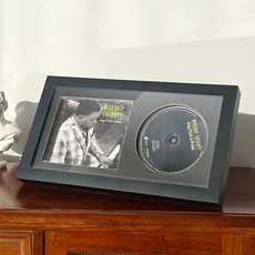 3단 액자 수납장 선반 전시 보관대 장식장 앨범 CD 레코드, 원목 액자, 직각 A타입 [CD+커버]