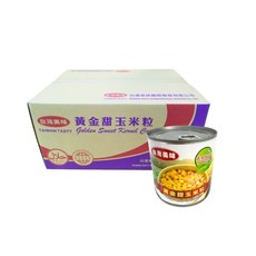 台灣美味 黃金甜玉米粒 - 非基因改造，罐裝方便，多種料理適用, 340g, 24個