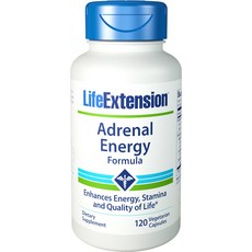 LIFE EXTENSION 腎上腺能量配方素食膠囊, 120顆, 1罐