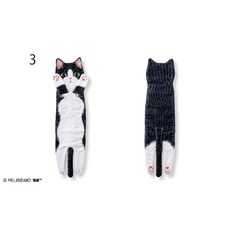 FELISSIMO 動物造型掛式擦手巾 純棉柔軟吸水 防滑扣設計 約13x39公分 多款貓咪圖案, 1個
