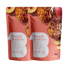 베오베 복숭아 아이스티 파우더 가루 분말 1kg X 2개