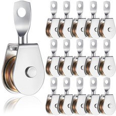 오토링 16팩 싱글 풀리 블록 휠 다리미 아연 420파운드(1.5인치)