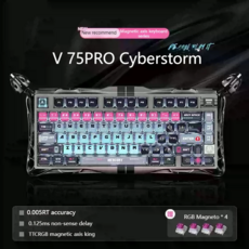 그라바스타 GravaStar V75pro 게임용 알루미늄 합금 자석축 기계식 키보드, Cyberstorm-RGB Magneto