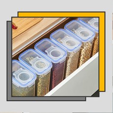 五穀雜糧密封罐 食品級收納盒 家用加厚密封罐 翻蓋式收納盒, 1個