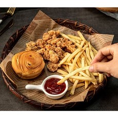 牛皮郵報炸物紙 100張 防油紙 漢堡紙 烘焙紙 襯紙 包裝紙 托盤紙, 詳見包裝, 詳見包裝, 15*15cm