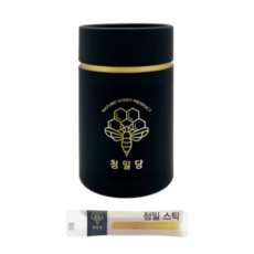 청밀당 꿀 스틱 간편 원통 세트 베트남 자연 벌꿀 100% 커피꿀, 10g, 30개