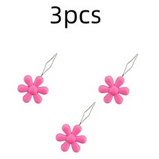 노인용 쉬운 바느질 바늘 장치 꽃 모양 실 꿰기 가죽 공예 도구 바느질 바느질 바느질 액세서리 1PC, 12 Rose red-3pcs