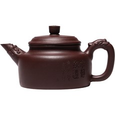 宜興老紫泥紫砂壺純手工龍吟茶壺, 1個, 1L, 老紫泥:如圖所示