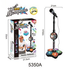 귀여운 어린이 마이크 불빛 장난감 유아 노래방 기기 생일 어린이날 선물 추천, 검은색