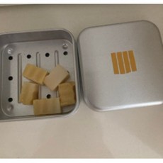 프롬더랜드 올인원 깍뚝썰은 식물성 오일 71% 촉촉한 휴대용 비누 30개입, 틴케이스 1개 + 여행용 비누 30개