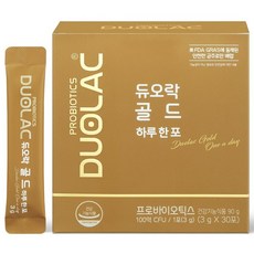듀오락 골드하루한포 유산균 프로바이오틱스 30포 1개, 30회분