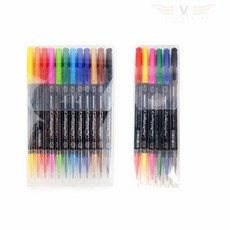 브이커머스 양면펜 캘리그라피 트윈, 6색