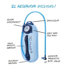 Gregory Tempo 3L H2O 유니 데이 하이킹/배낭여행 수분 공급/산악 자전거 백팩 물주머니용 단열 하이드레이션 슬리브 2L 저장소 포함 프리 사이즈 옥시 레드, Gregory Tempo 3L H2O 유니 데이 하이킹