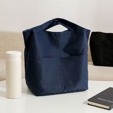 올유니드 도시락가방 직장인 보냉 런치백 학생 수능 보온 이유식가방 쿨러백, 네이비, 1개