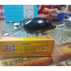 雷蛙小舖 漁獵 袖蛋 改白鐵下彎鉤 雷強 泰國鱧魚 水庫 魚虎 路亞 呆呆 假餌, 1個, 黃