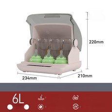 미니젖병소독기 젖병소독기 쪽쪽이소독기, 6L 미니 모델 [살균+건조+보관], 기본 모델명/품번