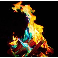 겨울캠핑 장작 불멍 감성 레인보우 오로라 가루 안전용품 불쏘시개 착화제, 3P포장