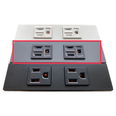 國際牌 省空間 迷你接地雙插座 床頭櫃插座 木作 霧黑 雙插座 霧面黑, 1個