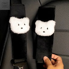 생활용품전문샵 안전벨트 커버 어린이용안전벨트, 블랙 날개, 1개, 화이트
