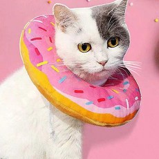 강아지넥카라 도넛쿠션 L 사이즈 펫도넛쿠션 집중보호넥카라 강아지케어패드