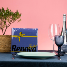 Renova 金標彩色餐巾紙巾, 40張, 1包, 深藍色