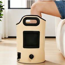 BLACK K7 다기능 접이식 발 족욕통 관절보호 종아리마사지 QNXW-12, 아몬드색, 1개