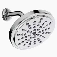 臺灣熱銷 廈門廠6寸花灑頂噴增壓頂噴頭圓形頂噴自潔花灑噴頭頂噴花灑套裝, 1個, 電鍍