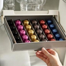 피앤도제 틈새 네스프레소 커피 캡슐 보관 정리함 디스펜서, 연그레이, 1개