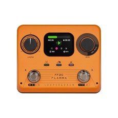 FLAMMA FF20 루퍼 페달 드럼 머신 드럼 루퍼 기타 페달 스크린 포함 300분 녹음 220 드럼 그루브 100 루프 슬롯 타임 스트레칭 오토레코드 USB 및 헤드폰 출력, 1개