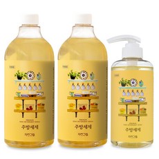 ZEYEON GRAM 洗碗精補充瓶 1000ml 2入+洗碗精 500ml, 1組