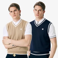 [헨리스튜어트] 골프 남성용 브이넥 니트 베스트 조끼 컬러 택1