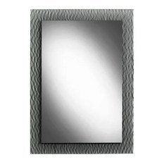 【海夫健康生活館】ITAI一太 美型大方黑網紋 高清銀鏡 浴鏡 50x70cm(Z-SF001), 黑