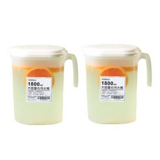 1800ml 大容量冷水壺, 2個, 透明