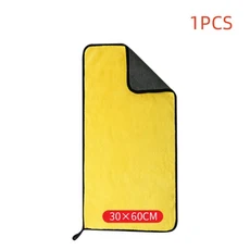 1/2/6PCS 청소 수건 세차 건조 천 마이크로 화이버 케어 페이스 미용, 03 Yellow30x60 1pcs