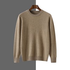 봄 가을 남성 순색 얇은 라운드넥 긴팔 니트티 스웨터 이너티 비즈니스 남자룩 빅사이즈