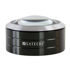 Satechi ReadMate LED Desktop Magnifier 手持式閱讀放大鏡 老人 長青族 銀髮看報紙, 黑色, 1個