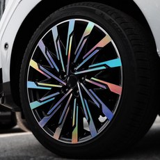 아이리온 디 올 뉴 싼타페 MX5 21인치 호환 휠스티커 홀로그램, 디올뉴싼타페MX5_21인치_전용_포지드카본블랙, 1세트