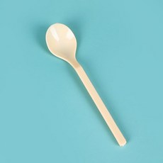머스코 숟가락 디저트 시리얼 스푼 다용도, 1개, 롱 베이지벌크100개