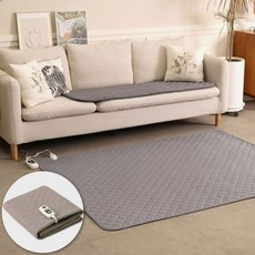 [국내생산] 마할로 겨울 전자파없는 탄소매트 원적외선 라돈 화재예방 워셔블, 미니싱글 (50 x 140 cm), 차콜그레이