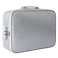 YLTTZH 잠금 장치가 있는 내화성 문서 가방 중요 오거나이저 홈 오피스 여행 안전 방수 파일 여권 인증서 법적 상자를 위한 휴대용 파일 보관함(그레이) 회색.