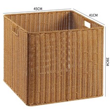라탄 빨래바구니 대용량 대형 세탁바구니 세탁물 바구니 빨래통 수건함 재활용, AH. 얕은 색 45x41x39cm