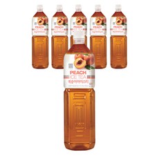 대상 복숭아 아이스티 시럽 1.47L X 6개+펌프 1개 복숭아홍차 에이드, 6개, 6개
