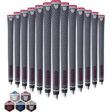 Full Choice 고무 골프 클럽 그립 고급 텍스처 컨트롤 및 높은 피드백 골프 퍼터 그립 137298, 블루&화이트 레드(그립 13개), Standard